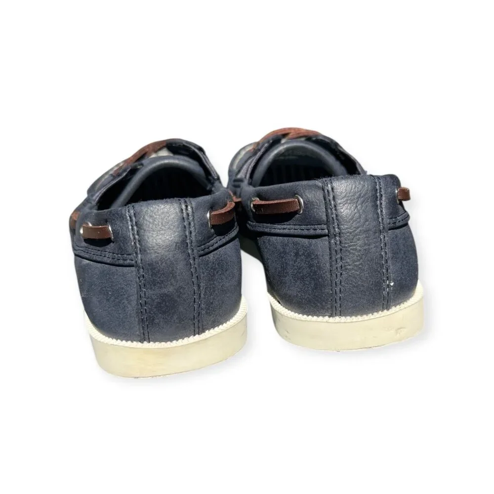 J.CREW‎ Factory Crew Cuts Boys' Boat Shoes Blue Loafers Size 12